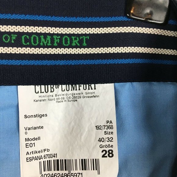 Club of Comfort Mens sz 40 Shorts Dark Navy Blue Stretch Blend Cotton Premium - Picture 9 of 12